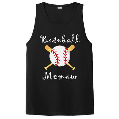 Baseball Memaw Grandsons Game day Gifts to Cheer Grandma PosiCharge Competitor Tank