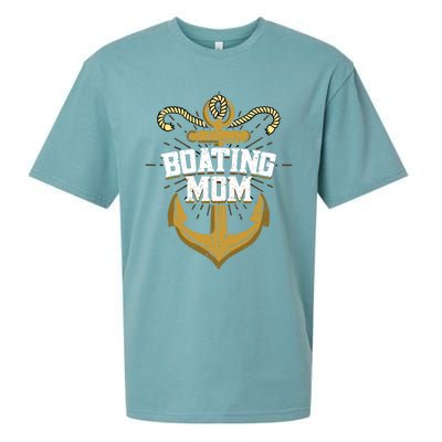 Boating Mom Gift Motorboating Sailing Captain Boat Gift Sueded Cloud Jersey T-Shirt