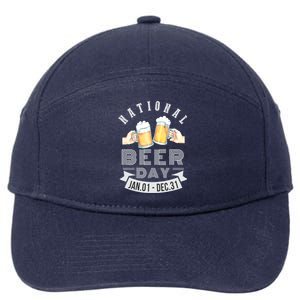 Beer Meaningful Gift National Beer Day Beer Day Beer Lover Gift 7-Panel Snapback Hat