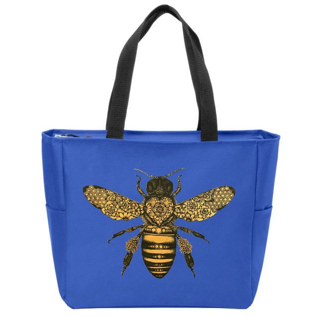Beekeeper Meaningful Gift Honeycomb Honey Bee Compass Beekeeping Great Gift Zip Tote Bag