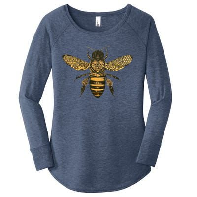 Beekeeper Meaningful Gift Honeycomb Honey Bee Compass Beekeeping Great Gift Women's Perfect Tri Tunic Long Sleeve Shirt