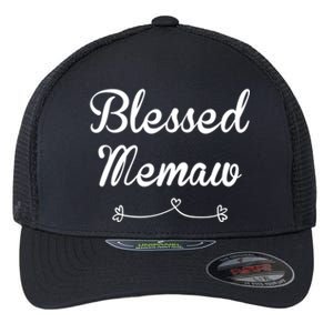 Blessed Memaw Gift Flexfit Unipanel Trucker Cap