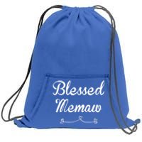 Blessed Memaw Gift Sweatshirt Cinch Pack Bag