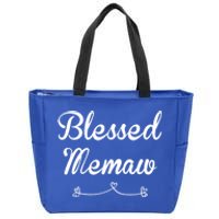 Blessed Memaw Gift Zip Tote Bag