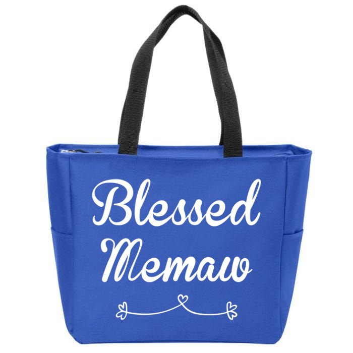 Blessed Memaw Gift Zip Tote Bag