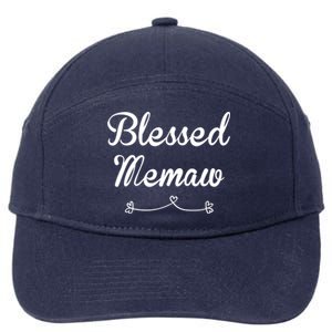 Blessed Memaw Gift 7-Panel Snapback Hat