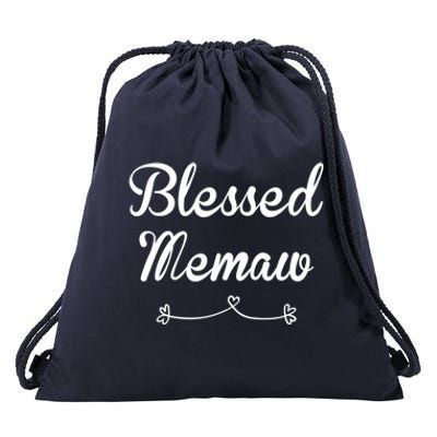 Blessed Memaw Gift Drawstring Bag