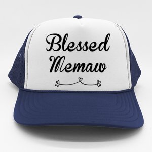 Blessed Memaw Gift Trucker Hat