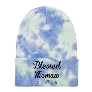 Blessed Memaw Gift Tie Dye 12in Knit Beanie