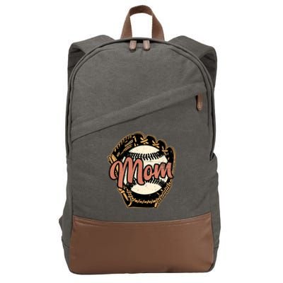 Baseball Mom Gift Baseball Gift Baseball Lover Gift Cotton Canvas Backpack