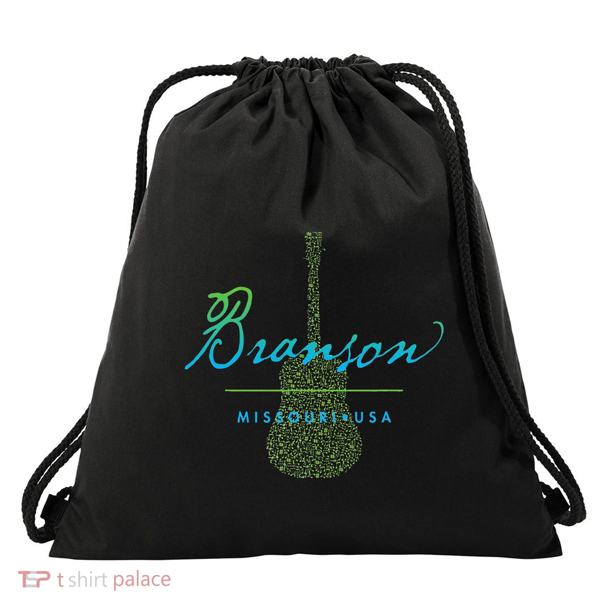 Branson Missouri Guitar Design Drawstring Bag