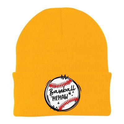 Baseball Memaw Grandma Funny Christmas Mothers Day Knit Cap Winter Beanie