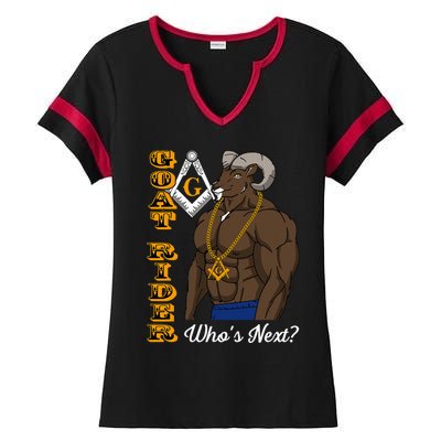 Brothers Masons Goat Rider WhoS Next Masonic Ladies Halftime Notch Neck Tee