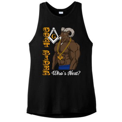 Brothers Masons Goat Rider WhoS Next Masonic Ladies PosiCharge Tri-Blend Wicking Tank