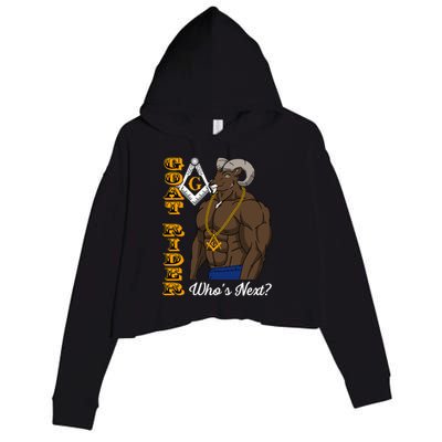 Brothers Masons Goat Rider WhoS Next Masonic Crop Fleece Hoodie