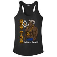 Brothers Masons Goat Rider WhoS Next Masonic Ladies PosiCharge Competitor Racerback Tank