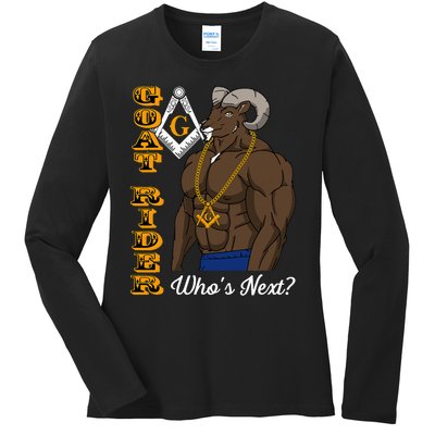 Brothers Masons Goat Rider WhoS Next Masonic Ladies Long Sleeve Shirt