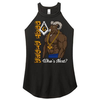 Brothers Masons Goat Rider WhoS Next Masonic Women's Perfect Tri Rocker Tank