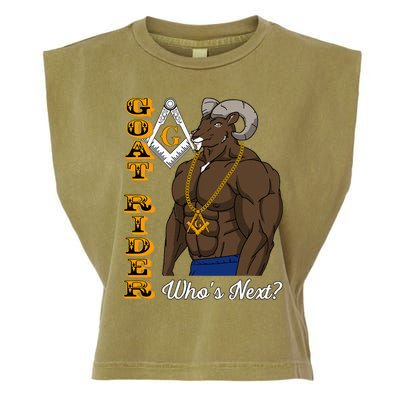 Brothers Masons Goat Rider WhoS Next Masonic Garment-Dyed Women's Muscle Tee