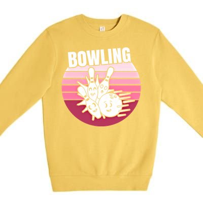 Bowling Meaningful Gift Premium Crewneck Sweatshirt