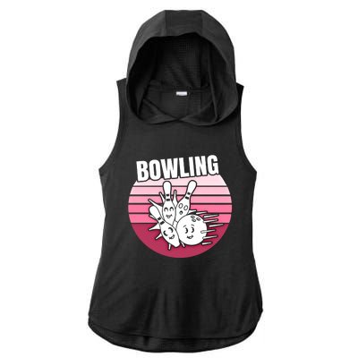 Bowling Meaningful Gift Ladies PosiCharge Tri-Blend Wicking Draft Hoodie Tank