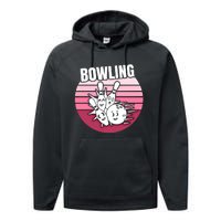 Bowling Meaningful Gift Performance Fleece Hoodie