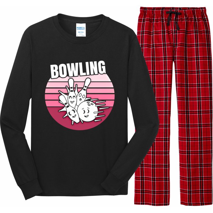 Bowling Meaningful Gift Long Sleeve Pajama Set