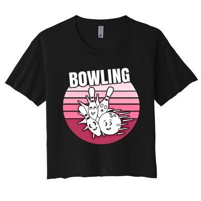 Bowling Meaningful Gift Women's Crop Top Tee