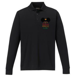 Black Magic Girl For Black History Month Gift African Pride Performance Long Sleeve Polo