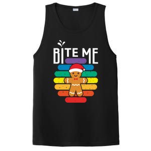 Bite Me Gingerbread Lgbt Xmas Cookie Gay Christmas Gift PosiCharge Competitor Tank