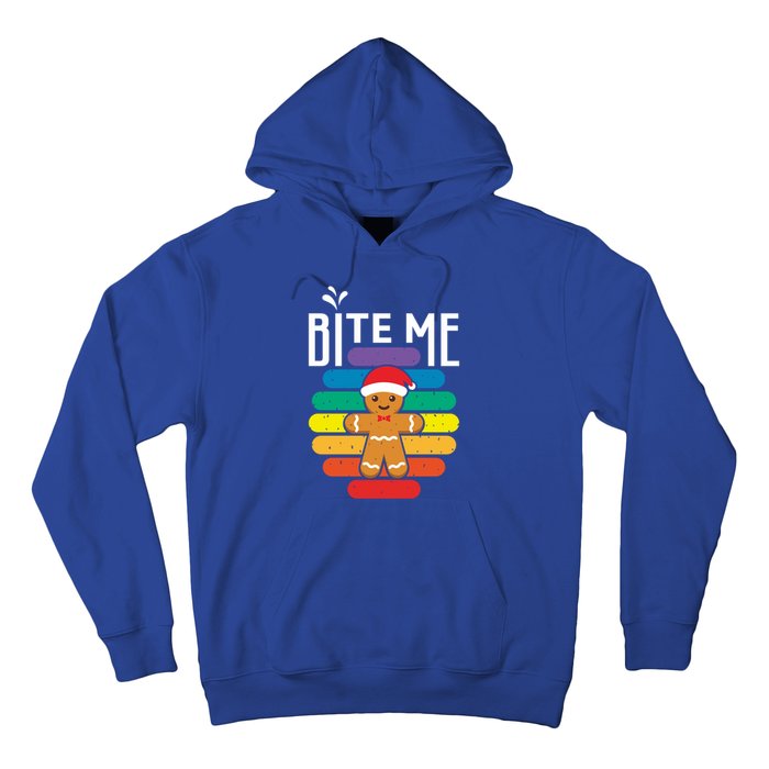 Bite Me Gingerbread Lgbt Xmas Cookie Gay Christmas Gift Hoodie