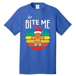 Bite Me Gingerbread Lgbt Xmas Cookie Gay Christmas Gift Tall T-Shirt