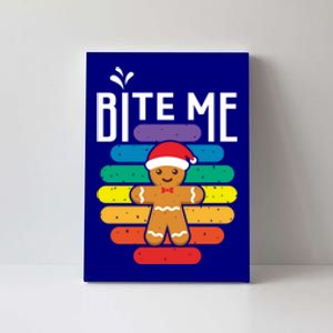 Bite Me Gingerbread Lgbt Xmas Cookie Gay Christmas Gift Canvas