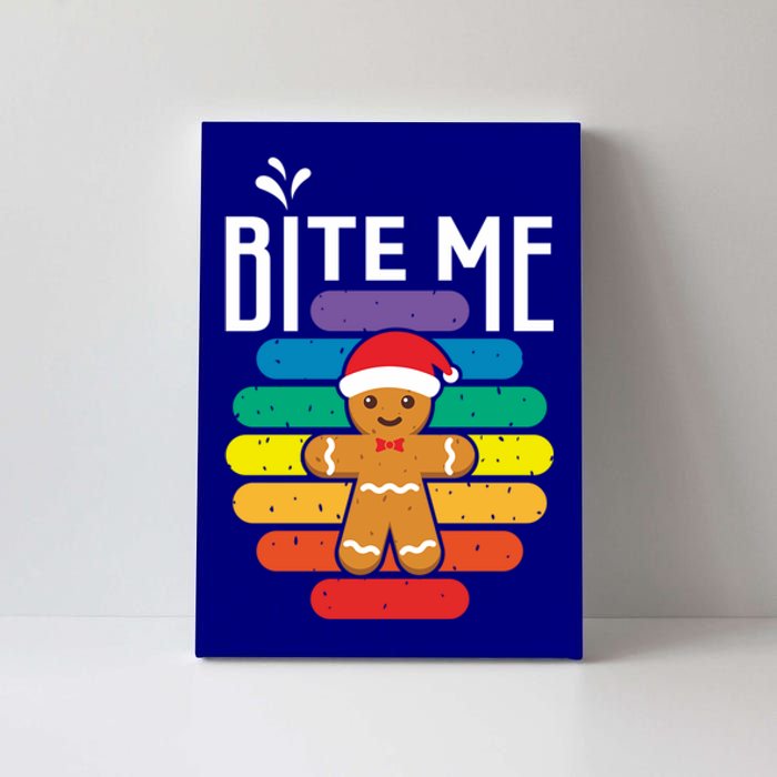 Bite Me Gingerbread Lgbt Xmas Cookie Gay Christmas Gift Canvas