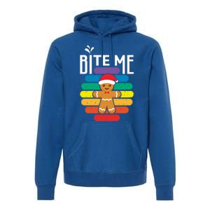 Bite Me Gingerbread Lgbt Xmas Cookie Gay Christmas Gift Premium Hoodie