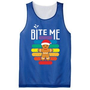 Bite Me Gingerbread Lgbt Xmas Cookie Gay Christmas Gift Mesh Reversible Basketball Jersey Tank