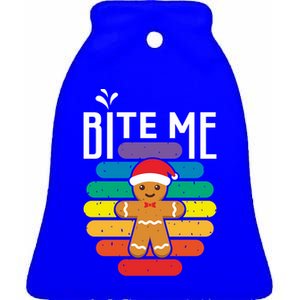 Bite Me Gingerbread Lgbt Xmas Cookie Gay Christmas Gift Ceramic Bell Ornament