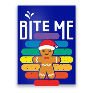 Bite Me Gingerbread Lgbt Xmas Cookie Gay Christmas Gift Poster