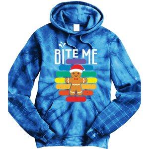 Bite Me Gingerbread Lgbt Xmas Cookie Gay Christmas Gift Tie Dye Hoodie