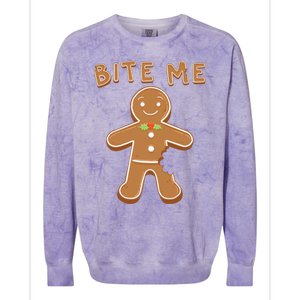 Bite Me Gingerbread Gift Colorblast Crewneck Sweatshirt