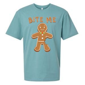 Bite Me Gingerbread Gift Sueded Cloud Jersey T-Shirt