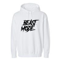 Beast Mode Gym Motivation Graphic Garment-Dyed Fleece Hoodie