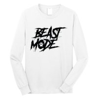 Beast Mode Gym Motivation Graphic Long Sleeve Shirt