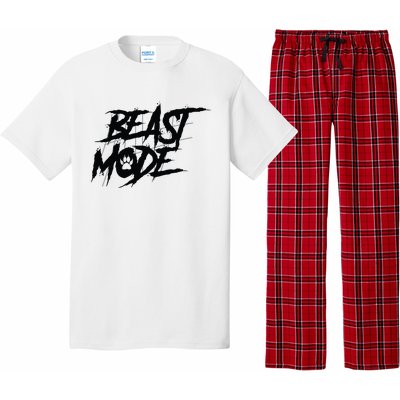 Beast Mode Gym Motivation Graphic Pajama Set