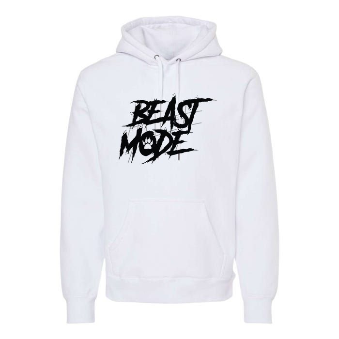 Beast Mode Gym Motivation Graphic Premium Hoodie