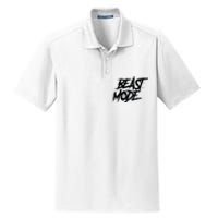 Beast Mode Gym Motivation Graphic Dry Zone Grid Polo