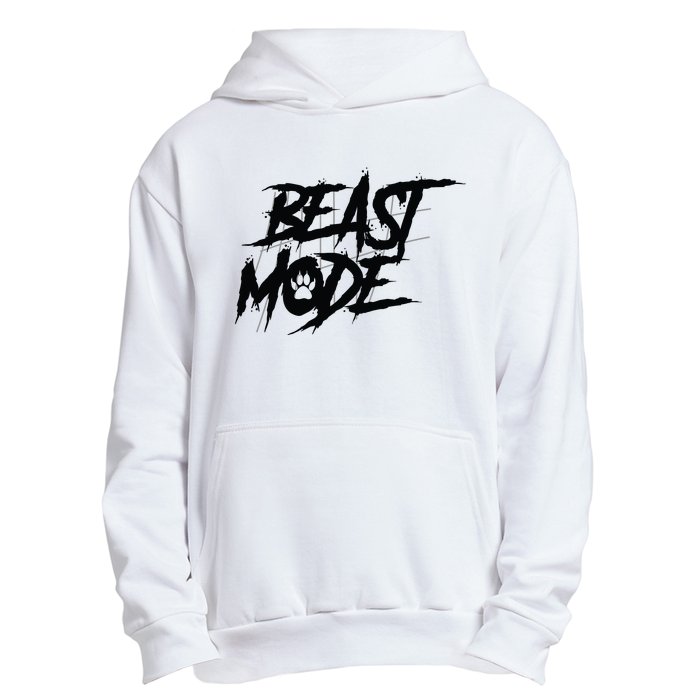 Beast Mode Gym Motivation Graphic Urban Pullover Hoodie