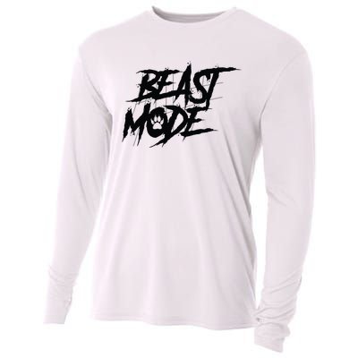 Beast Mode Gym Motivation Graphic Cooling Performance Long Sleeve Crew