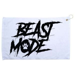 Beast Mode Gym Motivation Graphic Grommeted Golf Towel