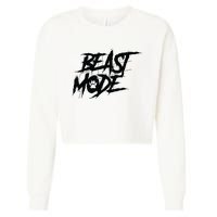 Beast Mode Gym Motivation Graphic Cropped Pullover Crew